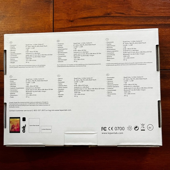 LePan Mini 8" Quad Core Tablet - Picture 4 of 5